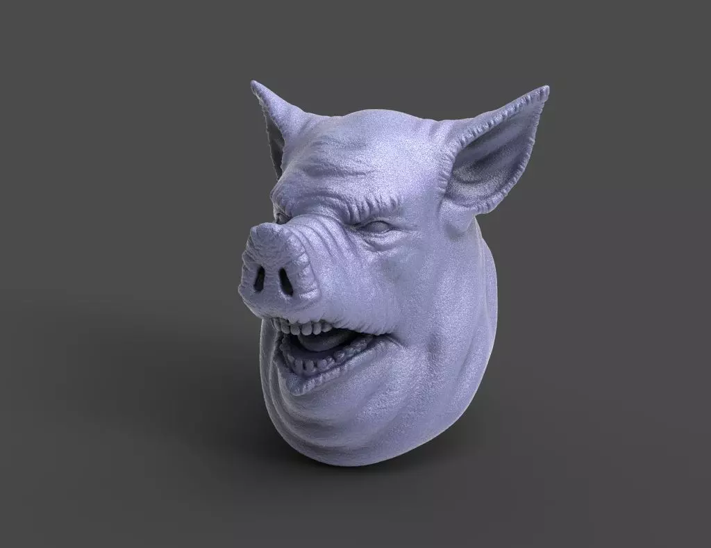 HEAD-Pig21 high poly sculpt 3D model_0