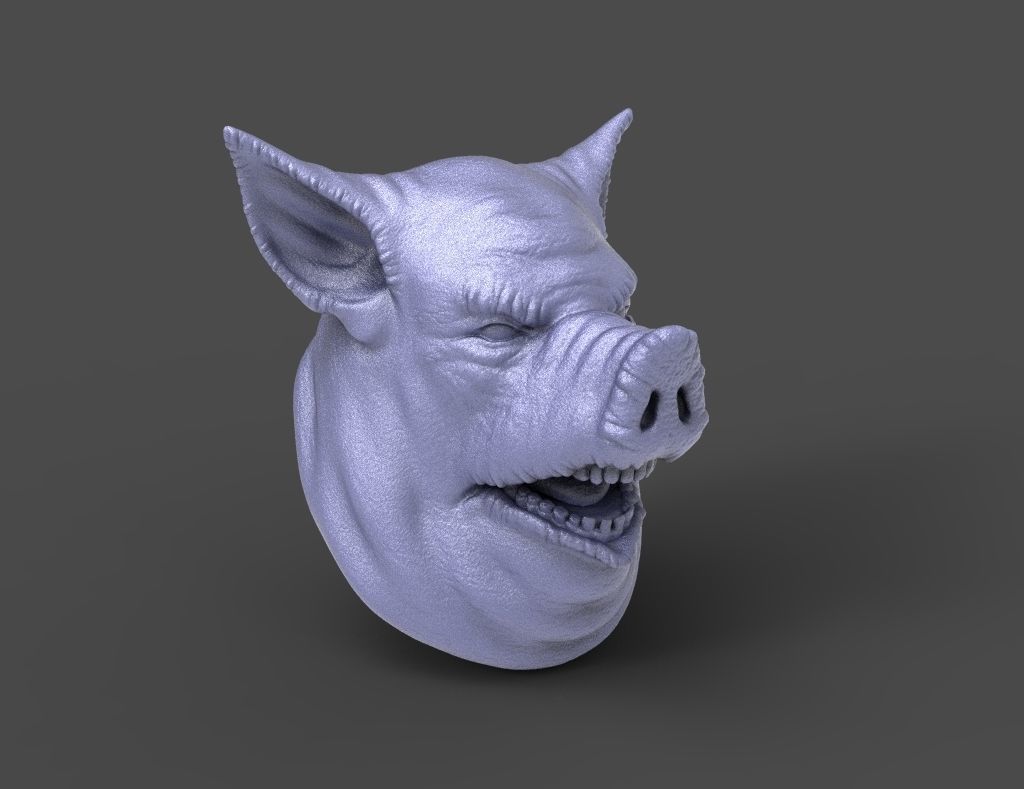 HEAD-Pig21 high poly sculpt 3D model_4