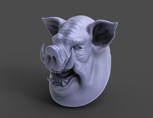 HEAD-Pig22 high poly sculpt 3D model