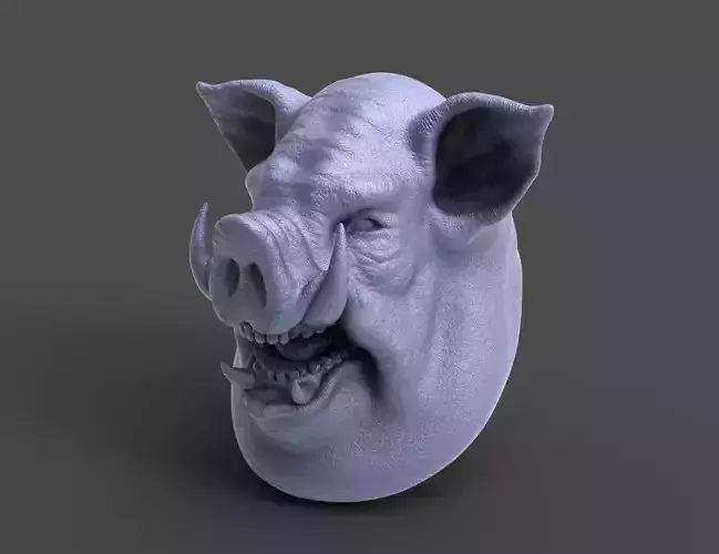 HEAD-Pig22 high poly sculpt