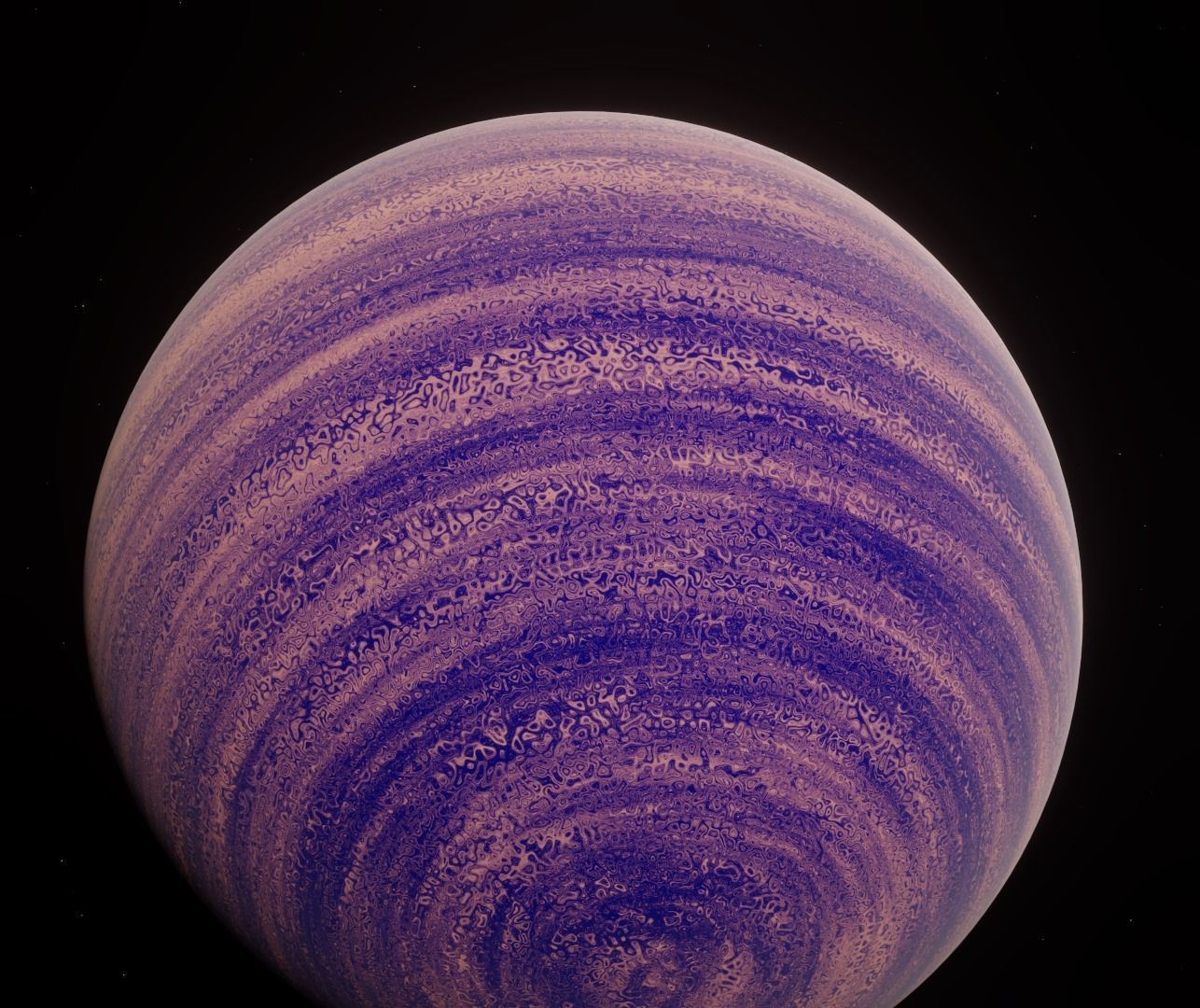 Planet Space Gas Giant Ready to game Free low-poly 3D model_5