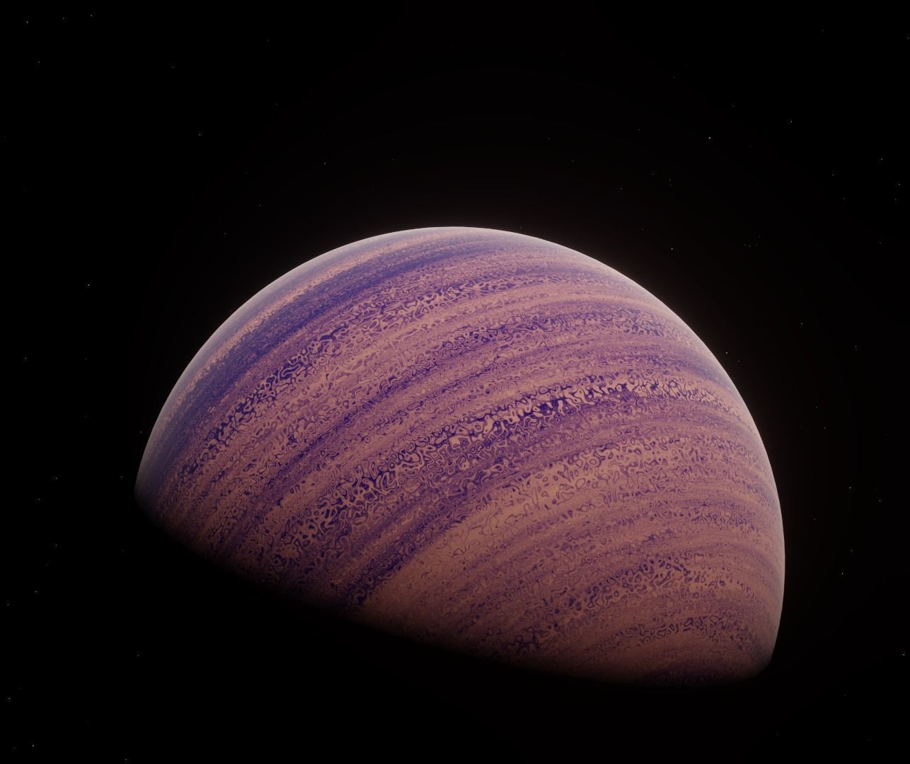 Planet Space Gas Giant Ready to game Free low-poly 3D model_1