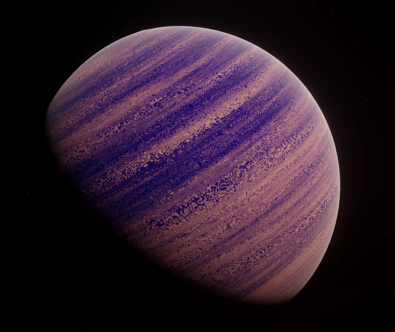 Planet Space Gas Giant Ready to game Free low-poly 3D model_0