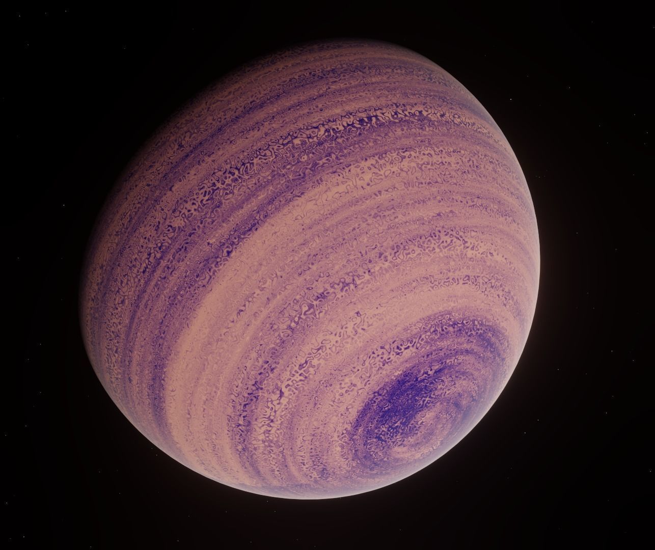 Planet Space Gas Giant Ready to game Free low-poly 3D model_8