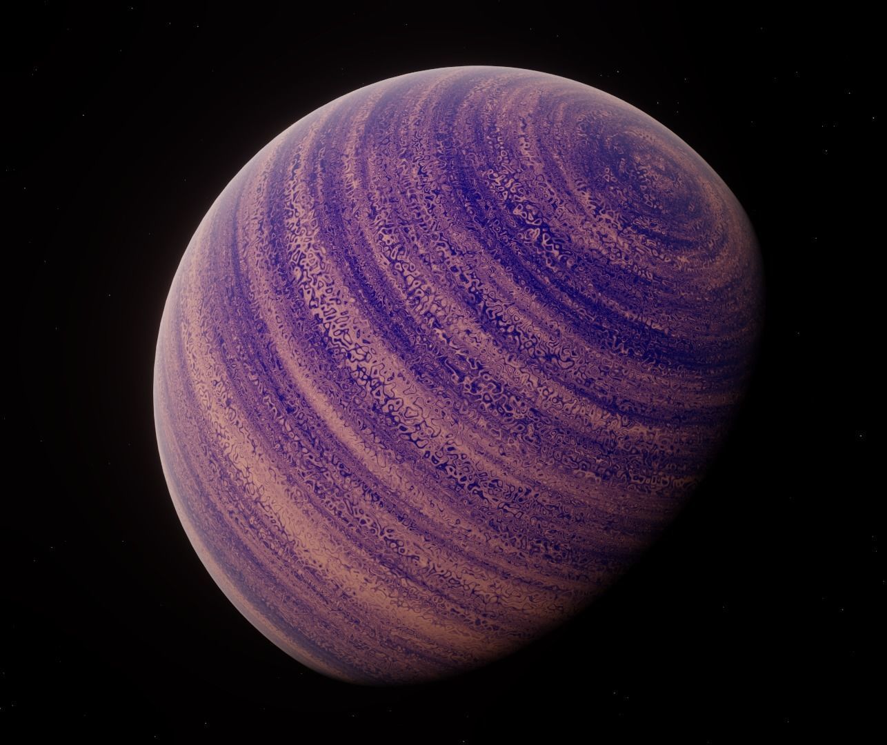 Planet Space Gas Giant Ready to game Free low-poly 3D model_6