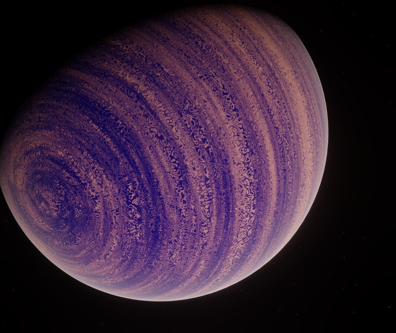 Planet Space Gas Giant Ready to game Free low-poly 3D model_3