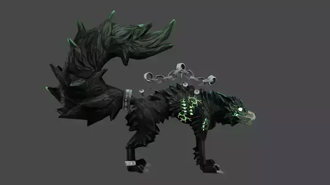 fenrir Low-poly 3D model