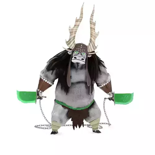 kung fu panda - kai 3d sculpture