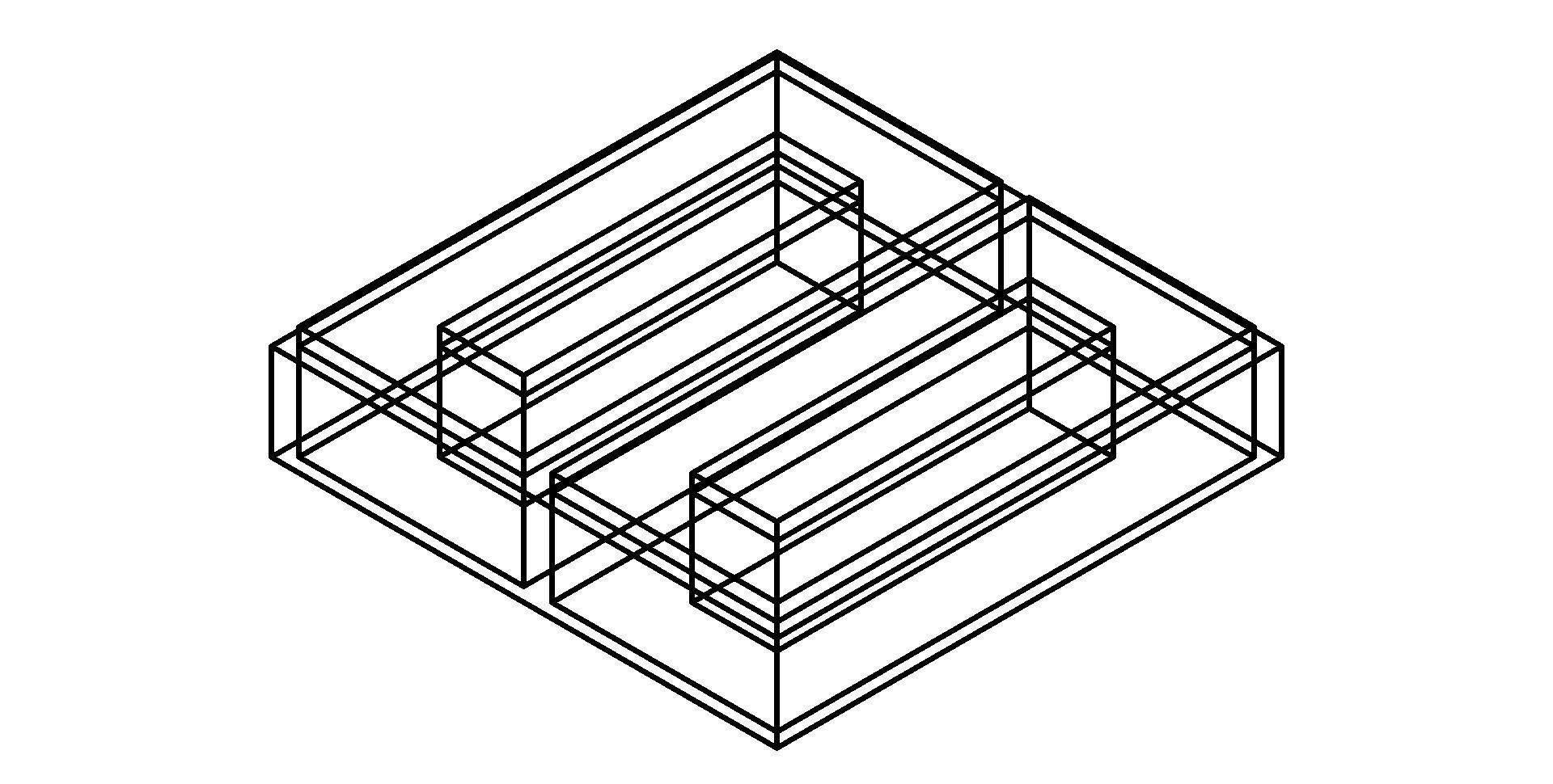 Rectangular Hollow Core Paver Grid 3D model_5