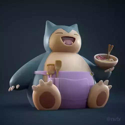 Snorlax Pokemon Chef 3D print model
