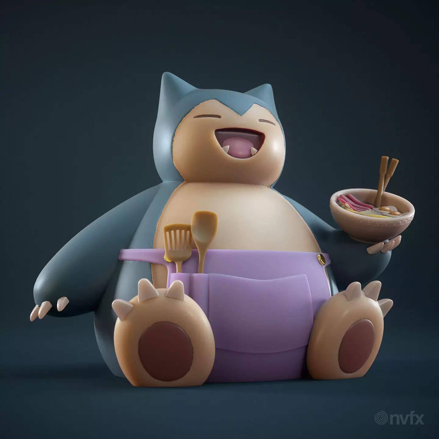 Snorlax Pokemon Chef 3D print model_0