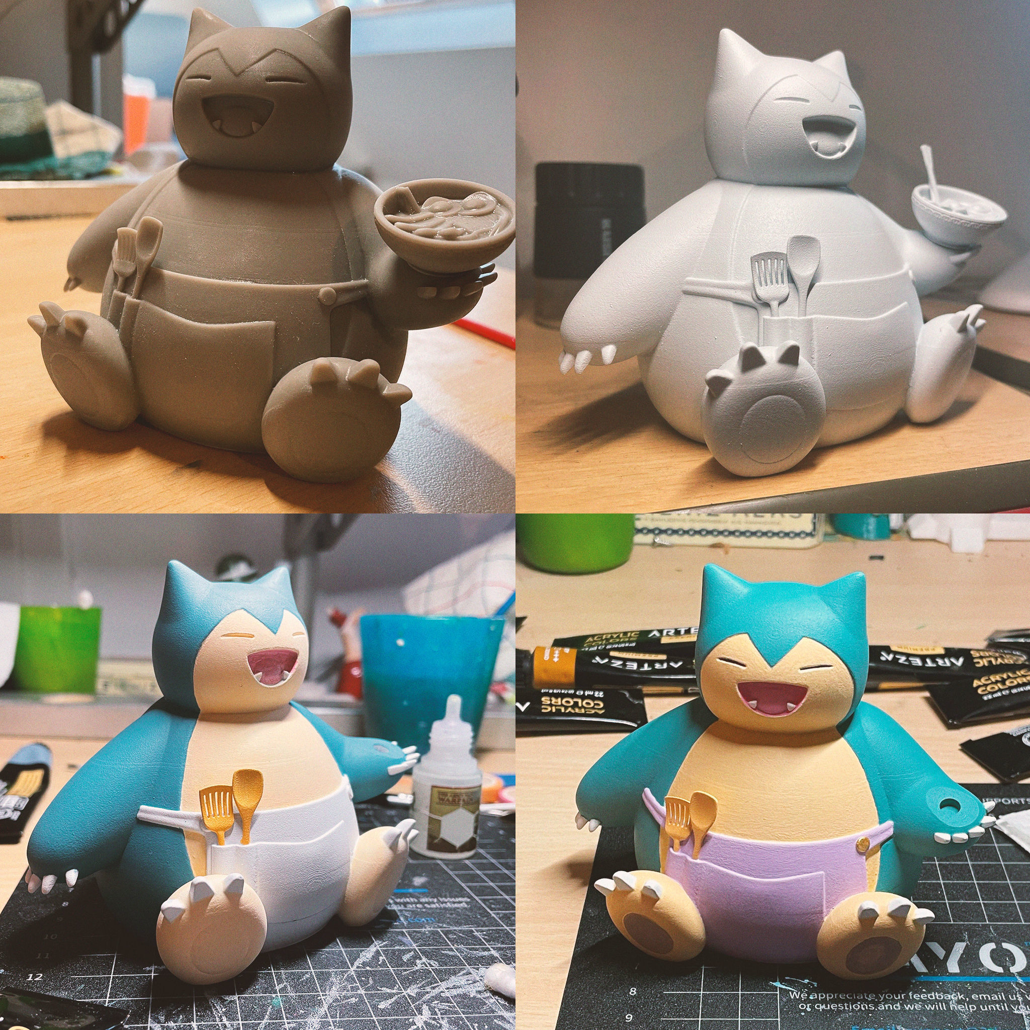 Snorlax Pokemon Chef 3D print model_4