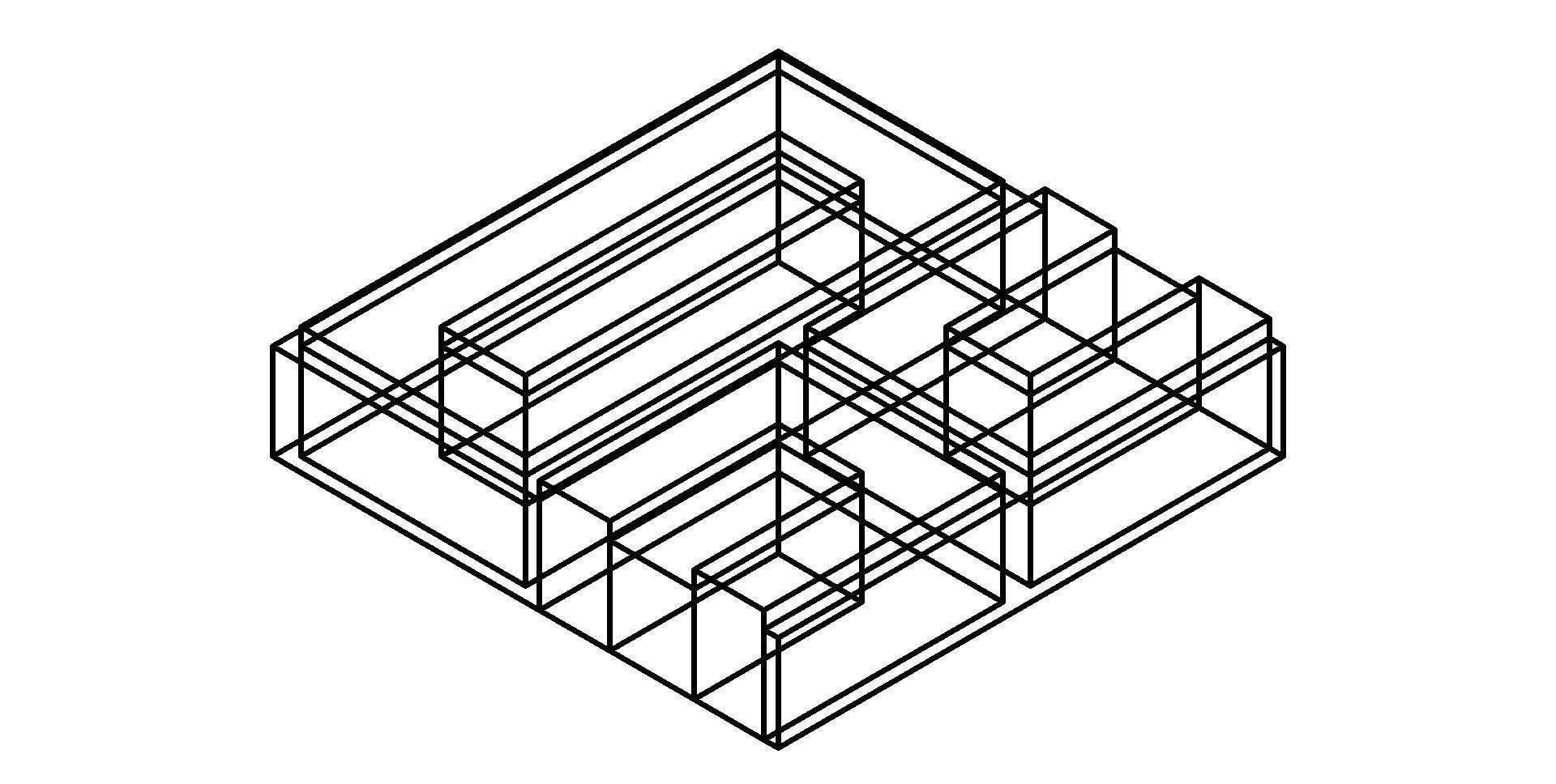 Rectangular Hollow Core Pavers Half Step 3D model_5