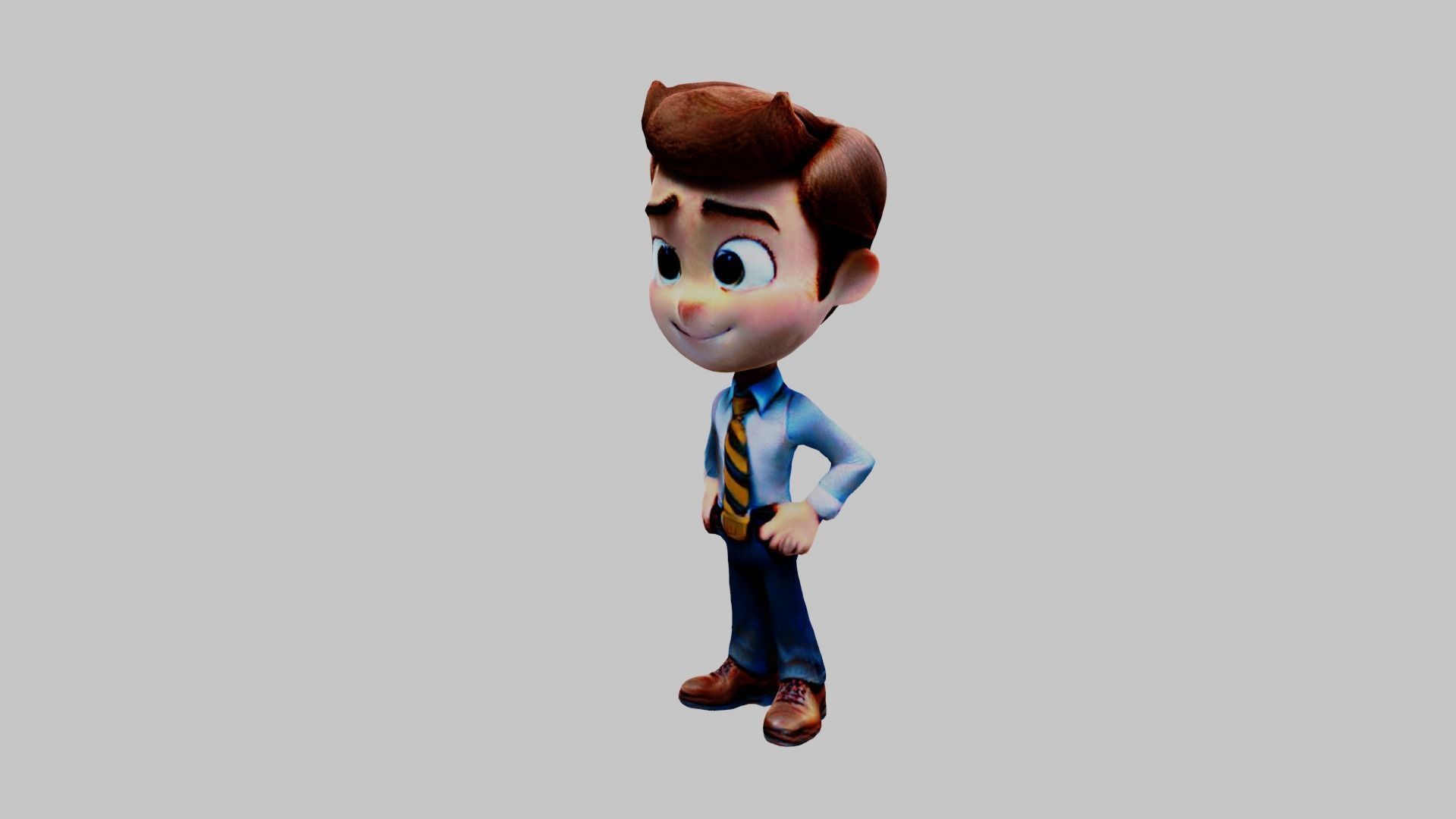 Cartoon Teacher Low-poly 3D model_2