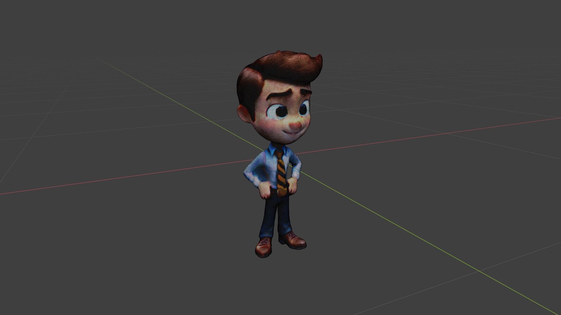 Cartoon Teacher Low-poly 3D model_6