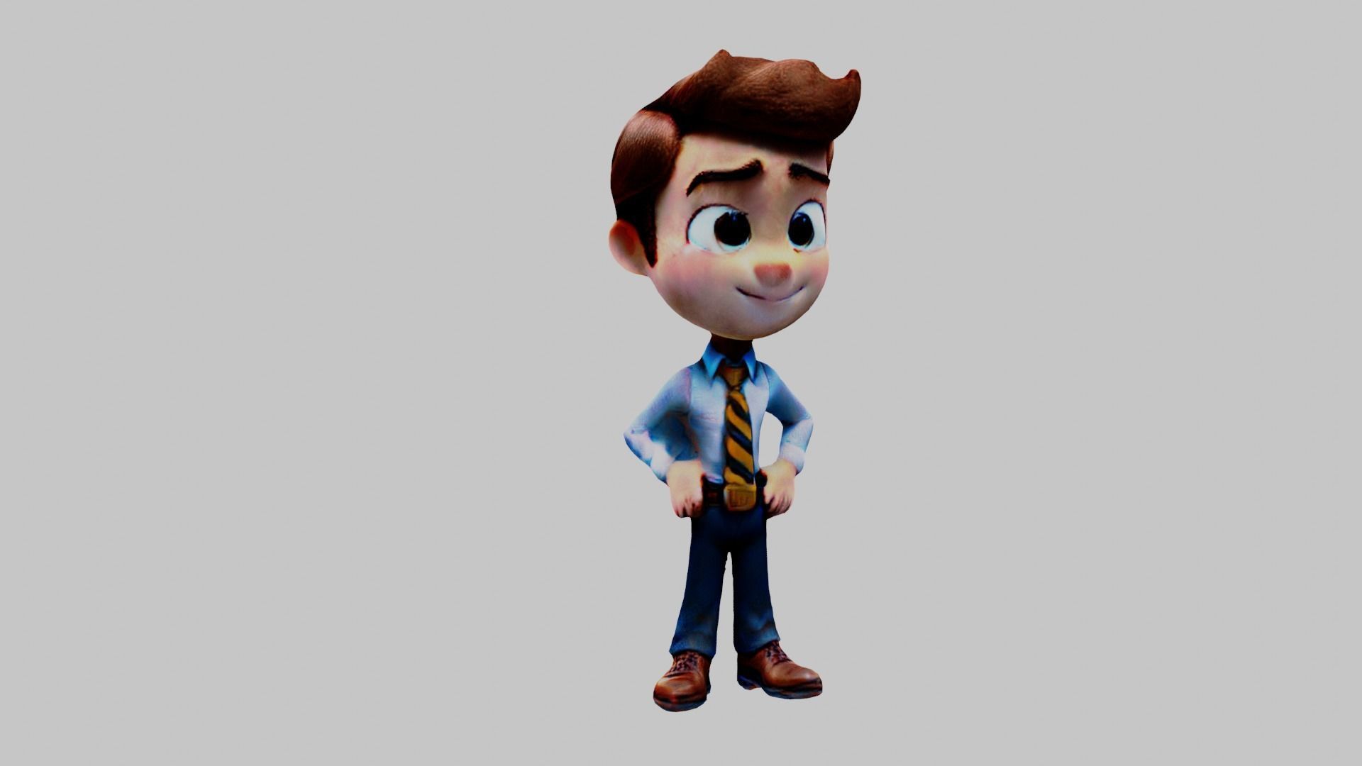 Cartoon Teacher Low-poly 3D model_5