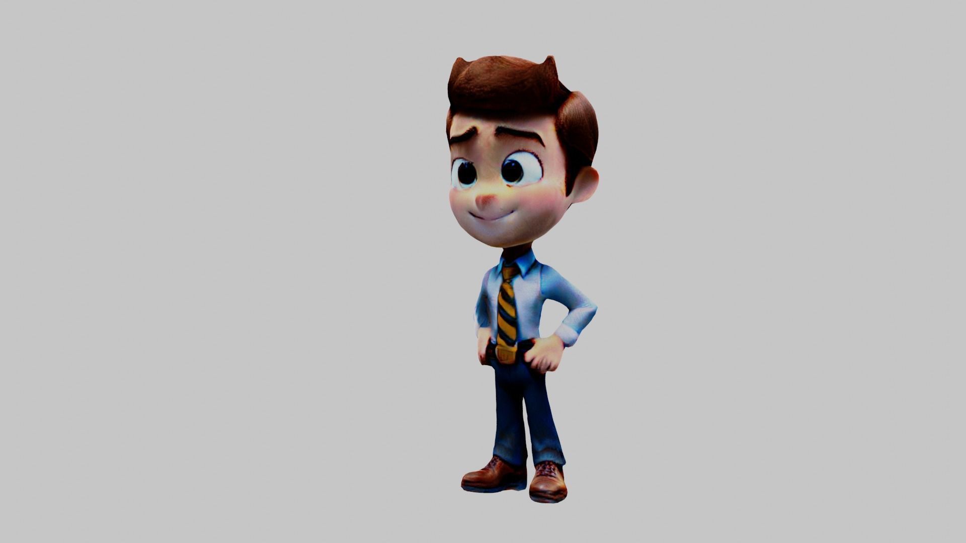 Cartoon Teacher Low-poly 3D model_4