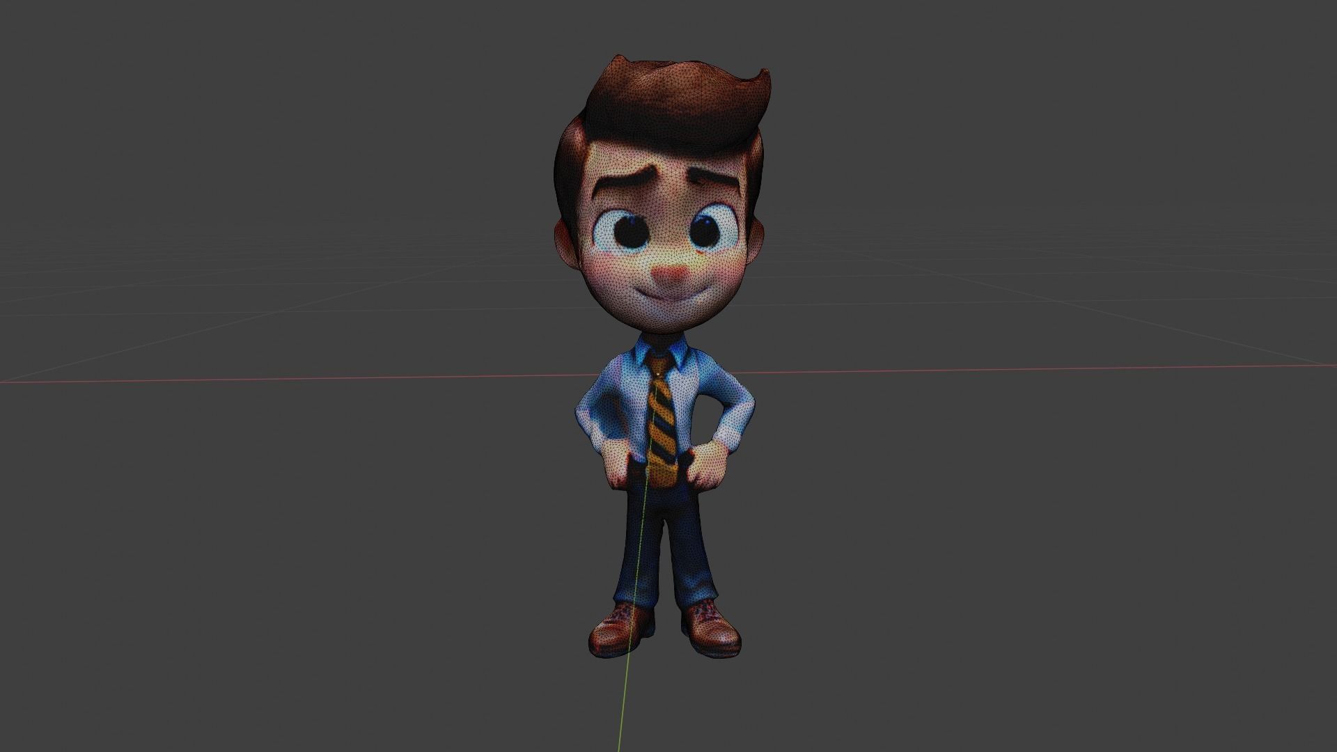 Cartoon Teacher Low-poly 3D model_7