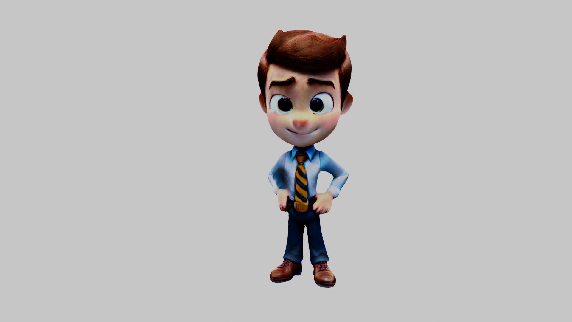 Cartoon Teacher Low-poly 3D model_3