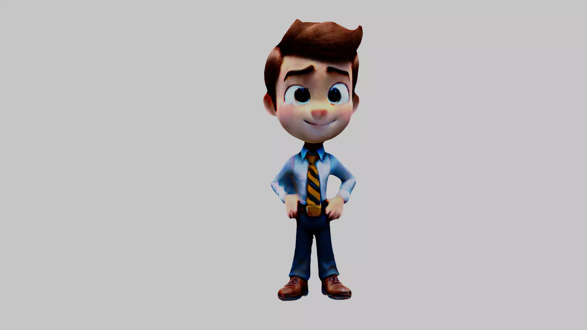Cartoon Teacher Low-poly 3D model_0