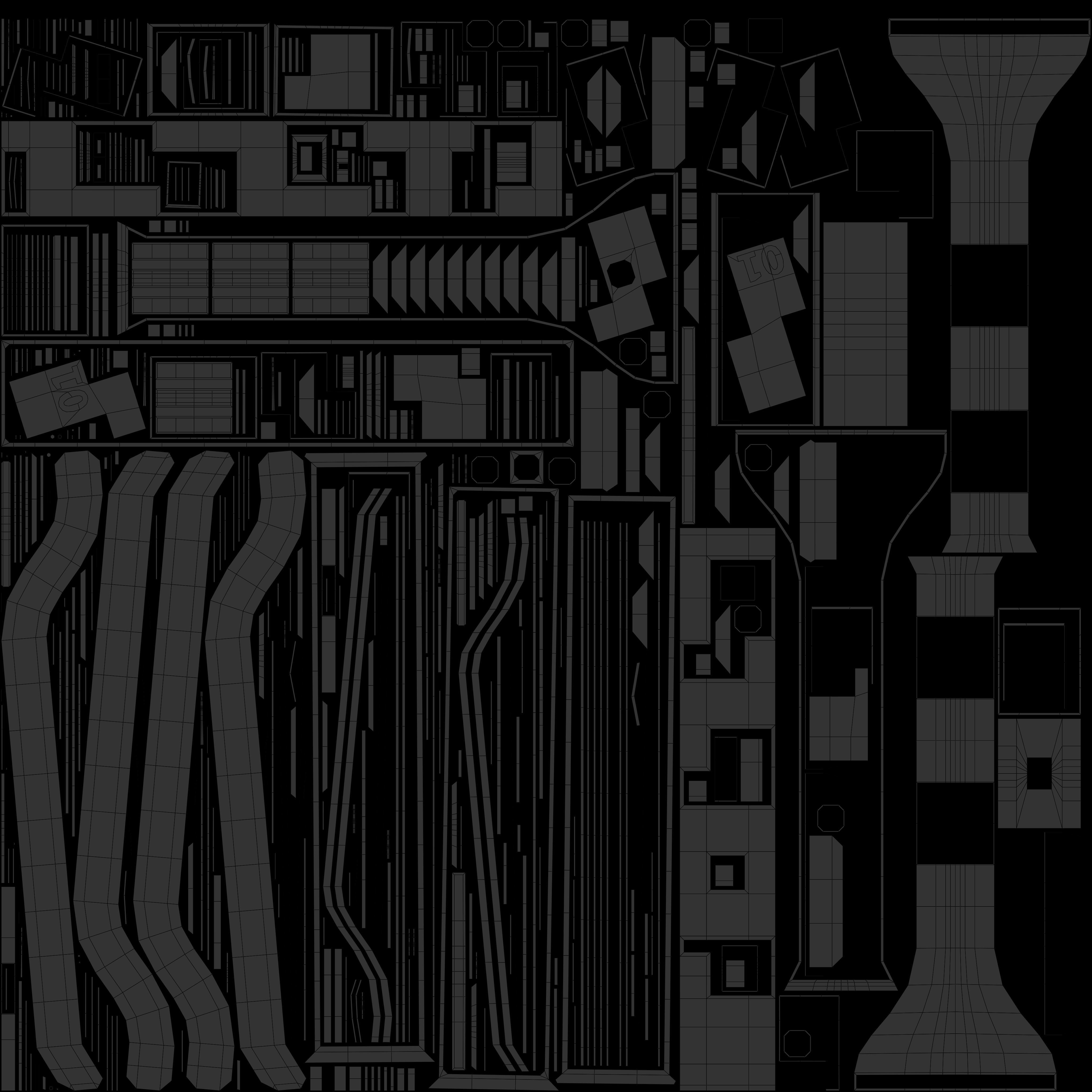 SciFi Cyberpunk Building 01 Low-poly 3D model_9