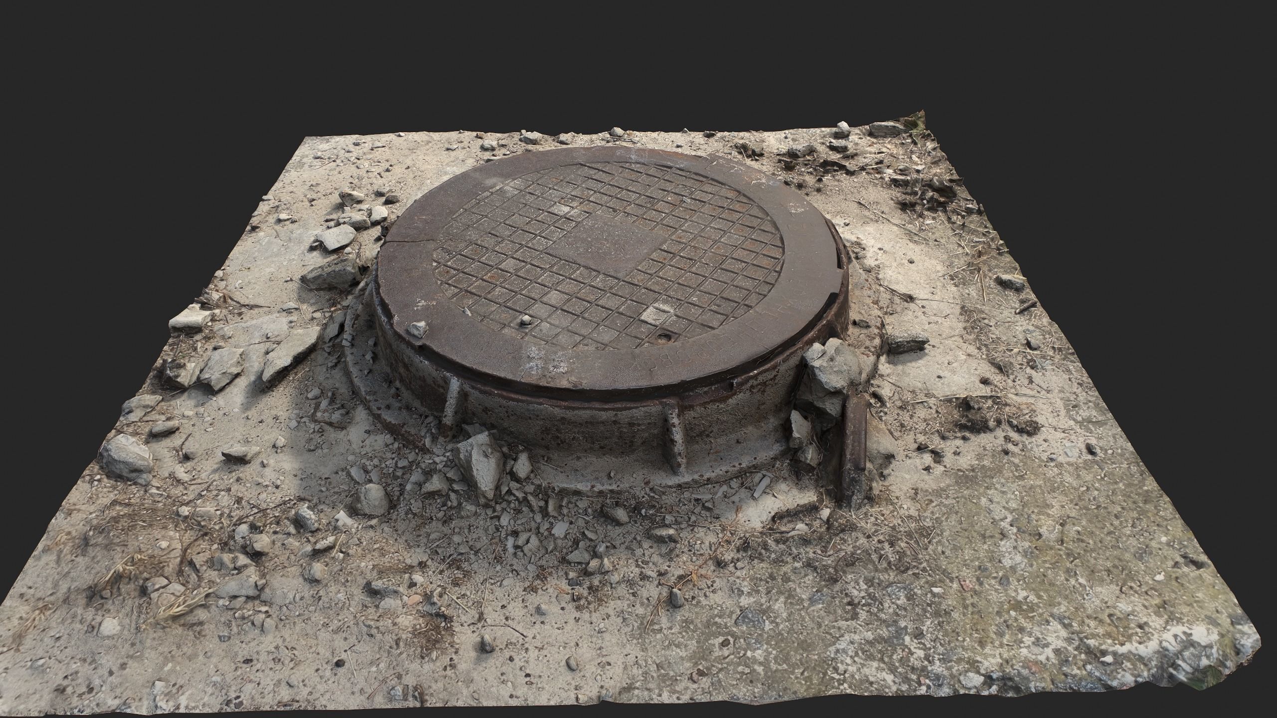 Sewer Manhole Low-poly 3D model_3