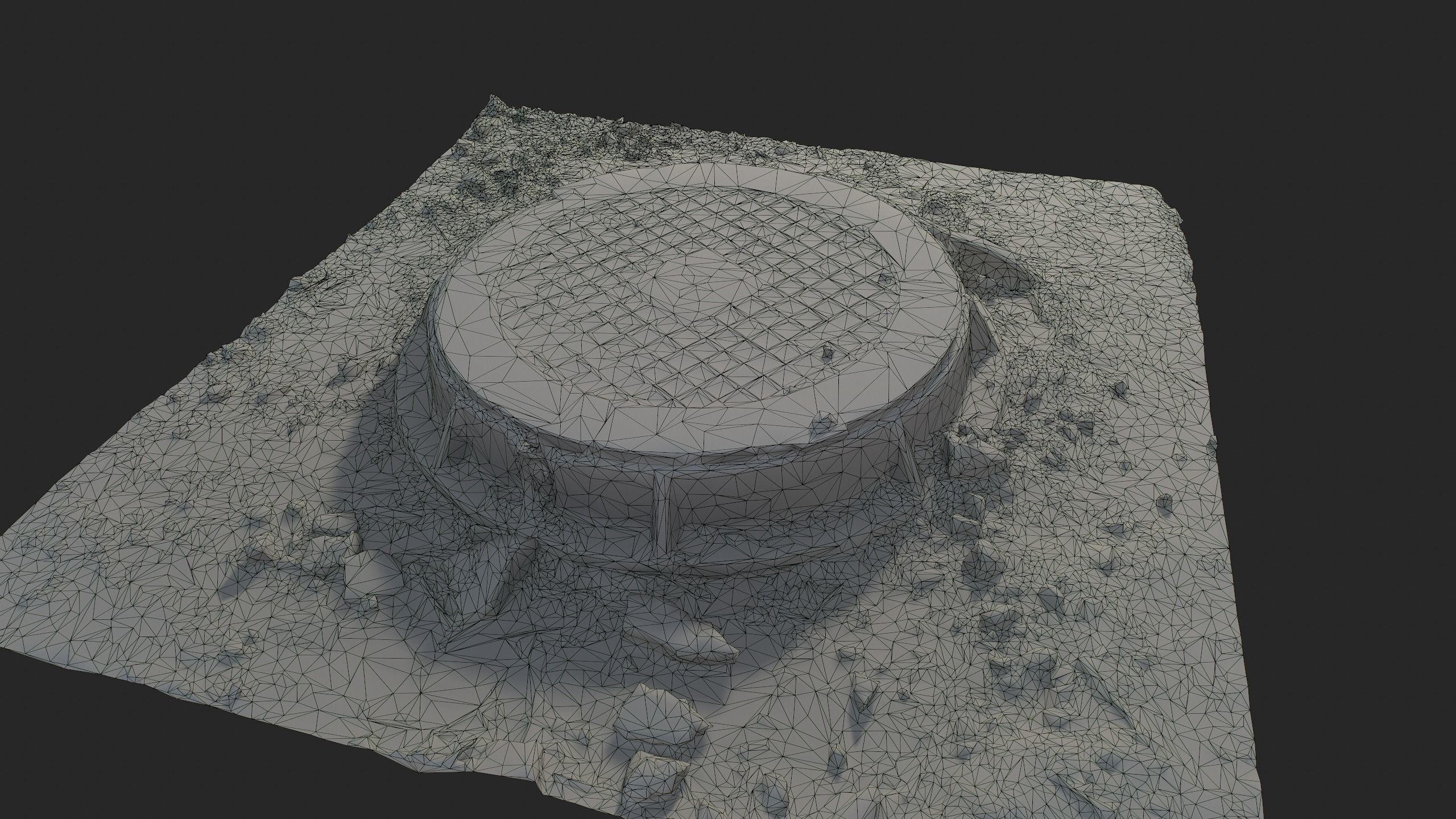 Sewer Manhole Low-poly 3D model_13