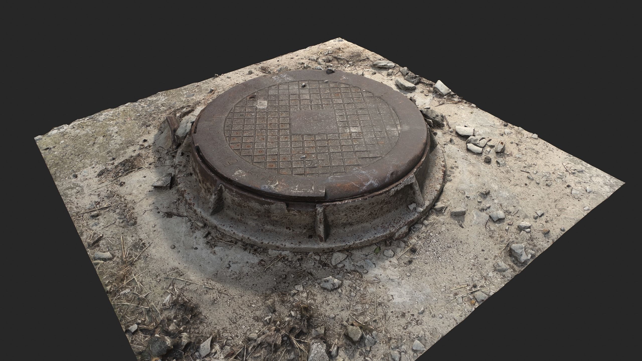 Sewer Manhole Low-poly 3D model_9