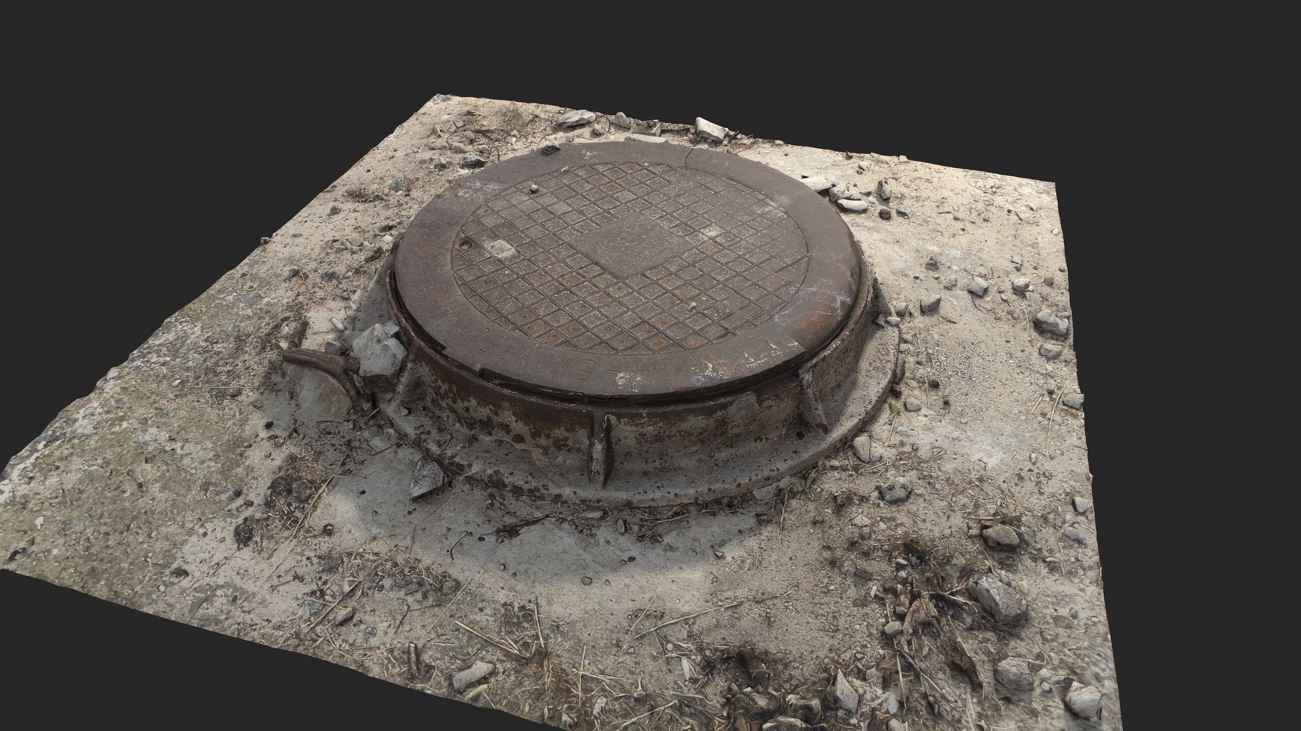 Sewer Manhole Low-poly 3D model_10