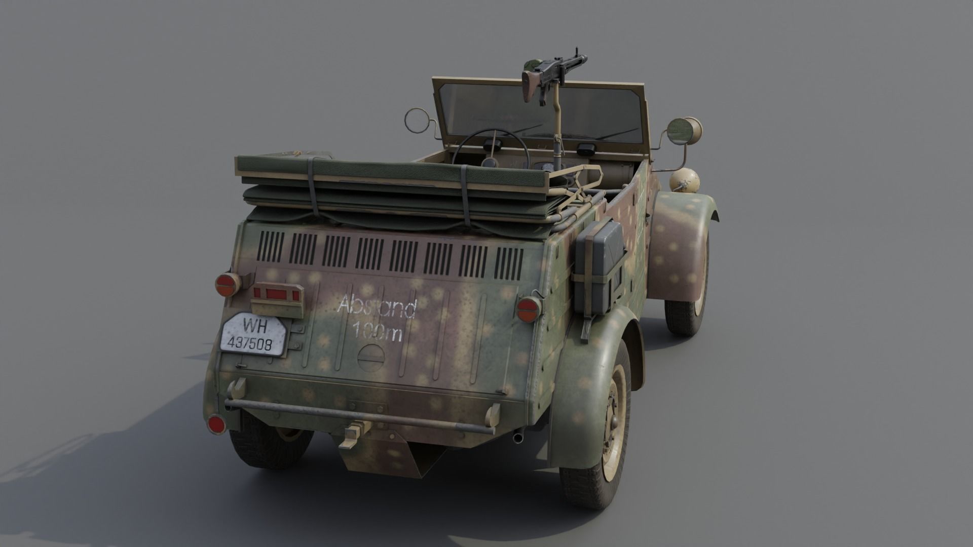 VW type 82 Kubelwagen Low-poly 3D model_25