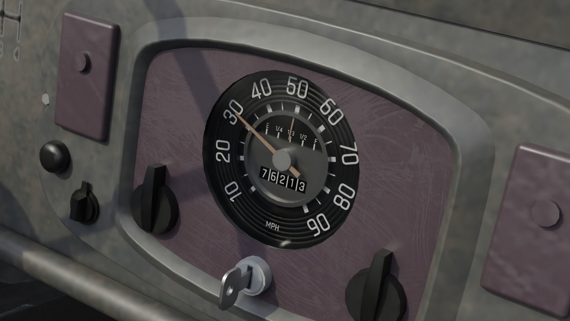 VW type 82 Kubelwagen Low-poly 3D model_19