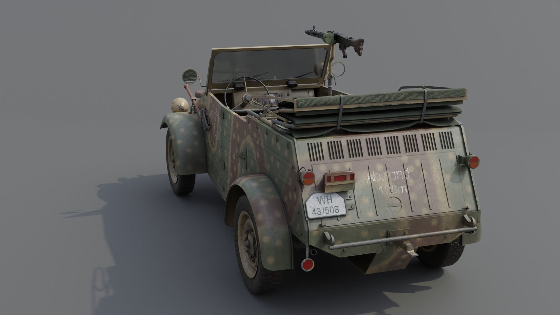 VW type 82 Kubelwagen Low-poly 3D model_20