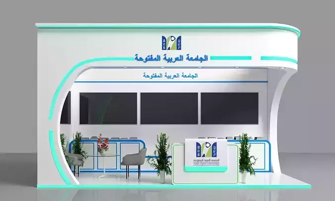 booth 6x3 two side open 