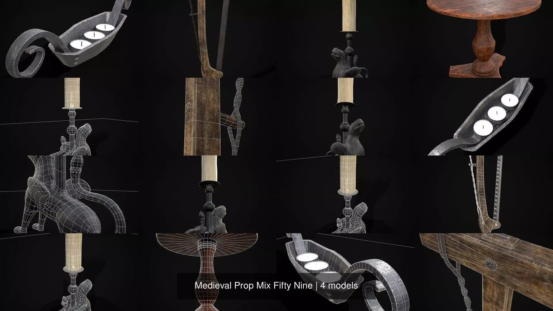 Medieval Prop Mix Fifty Nine 3D Model Collection_5