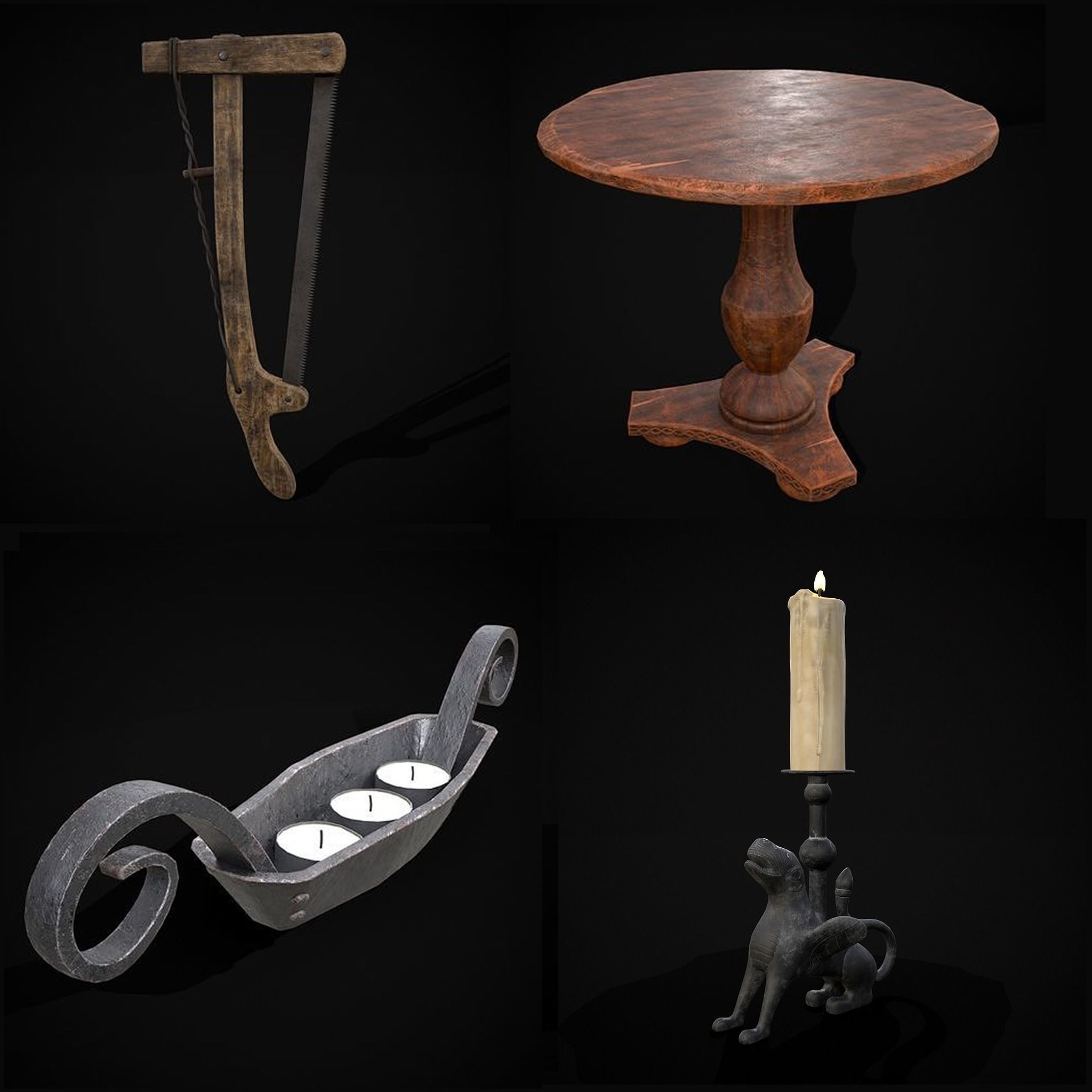 Medieval Prop Mix Fifty Nine 3D Model Collection_6