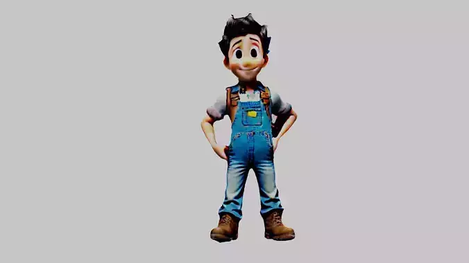 Dirty Clothed Worker