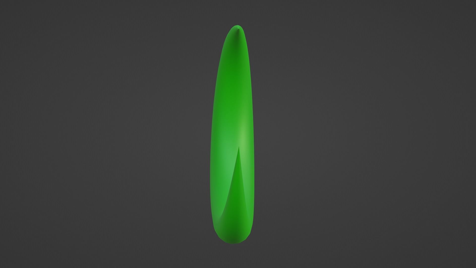 Green Crescent Moon Low-poly 3D model_9
