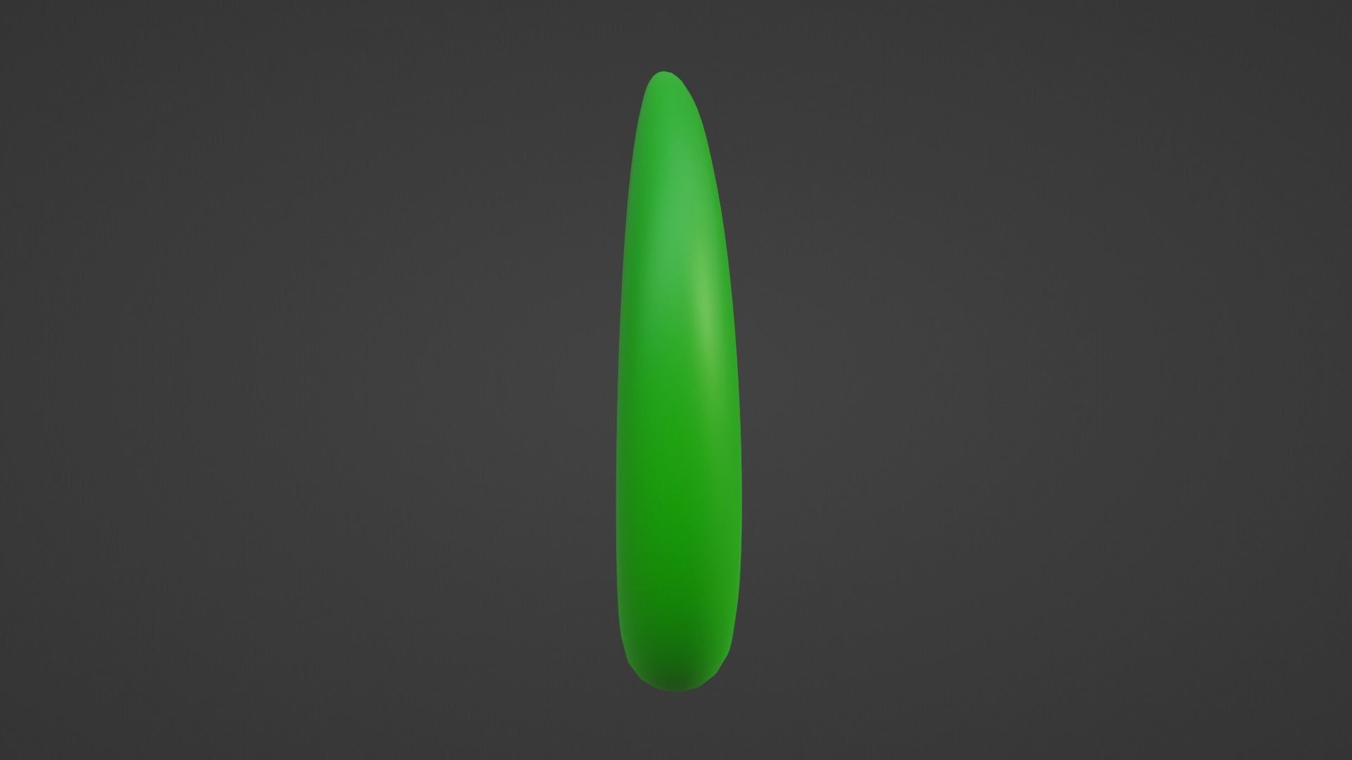Green Crescent Moon Low-poly 3D model_3