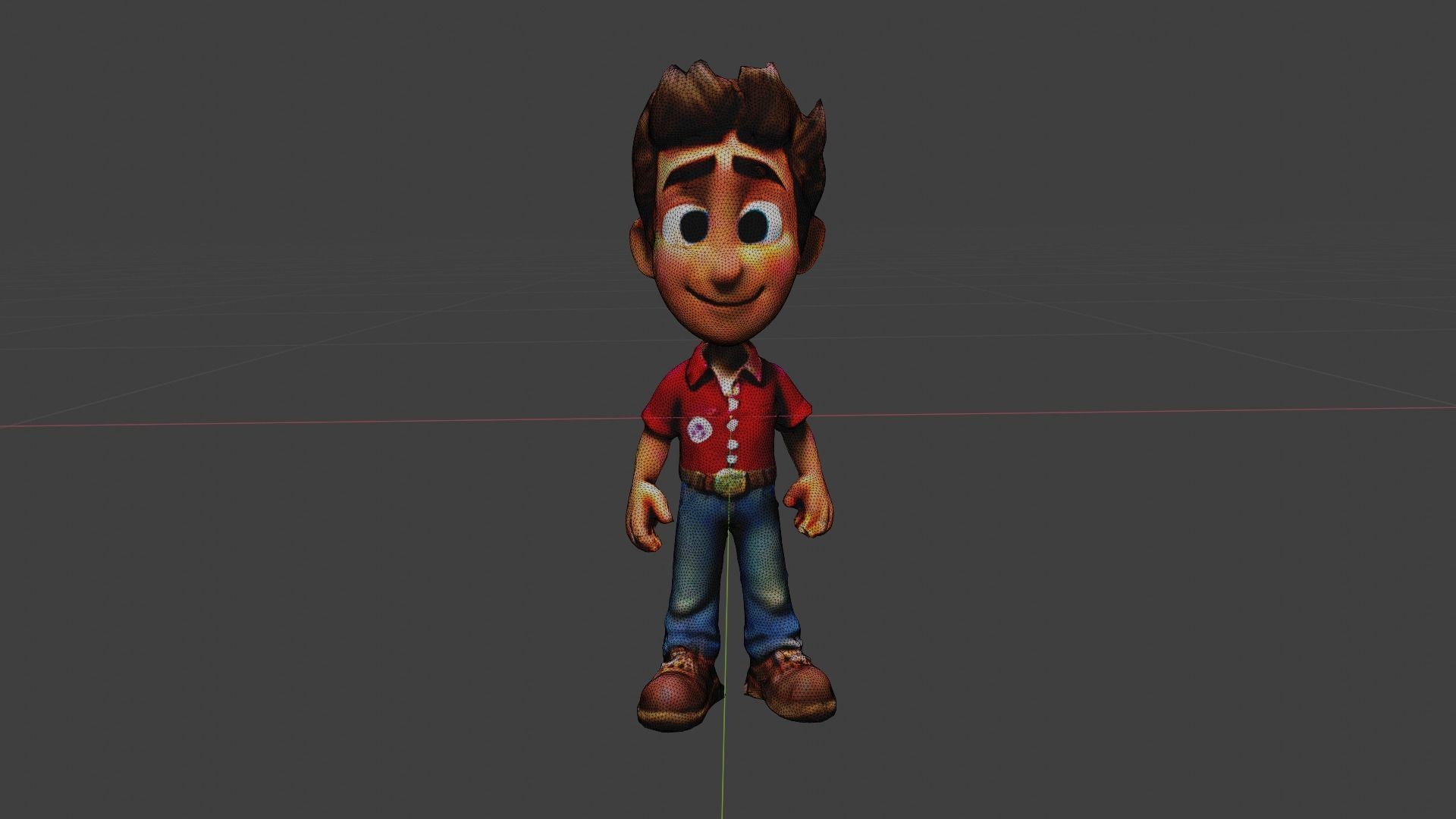 Truck Driver Low-poly 3D model_7