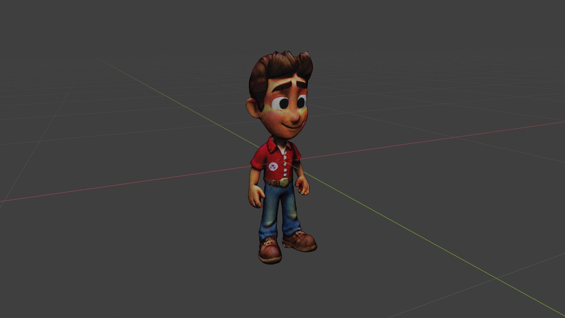 Truck Driver Low-poly 3D model_6