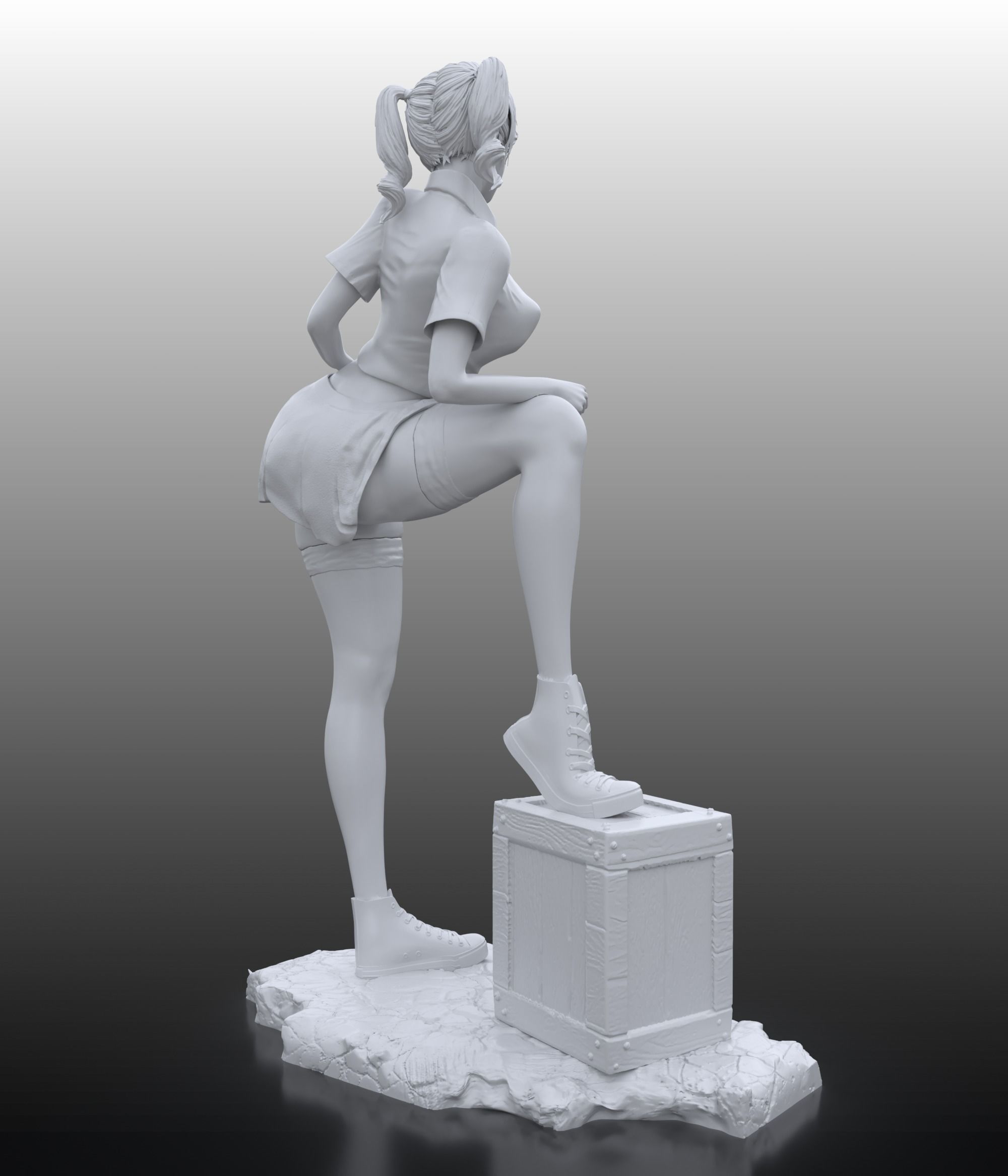 Pink Skirt 3D print model - Sweetie girl 3D print model_16
