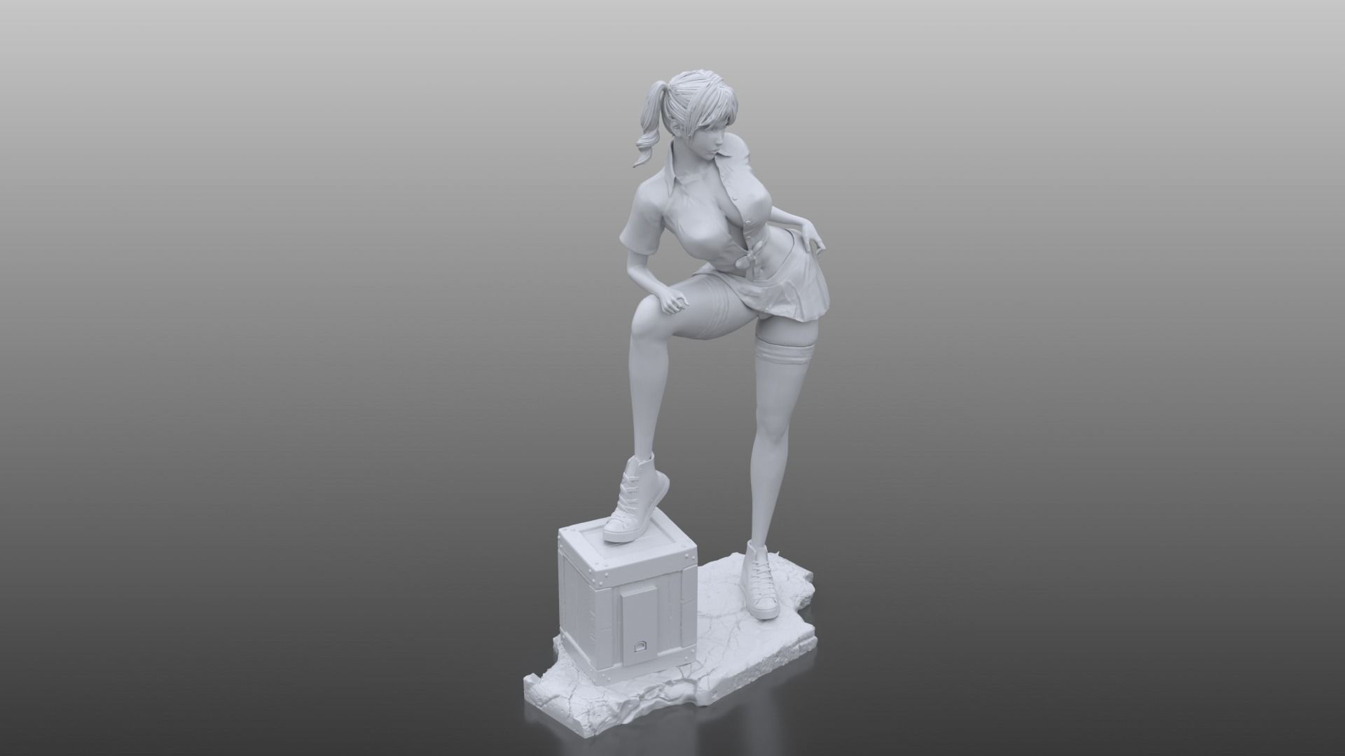Pink Skirt 3D print model - Sweetie girl 3D print model_15