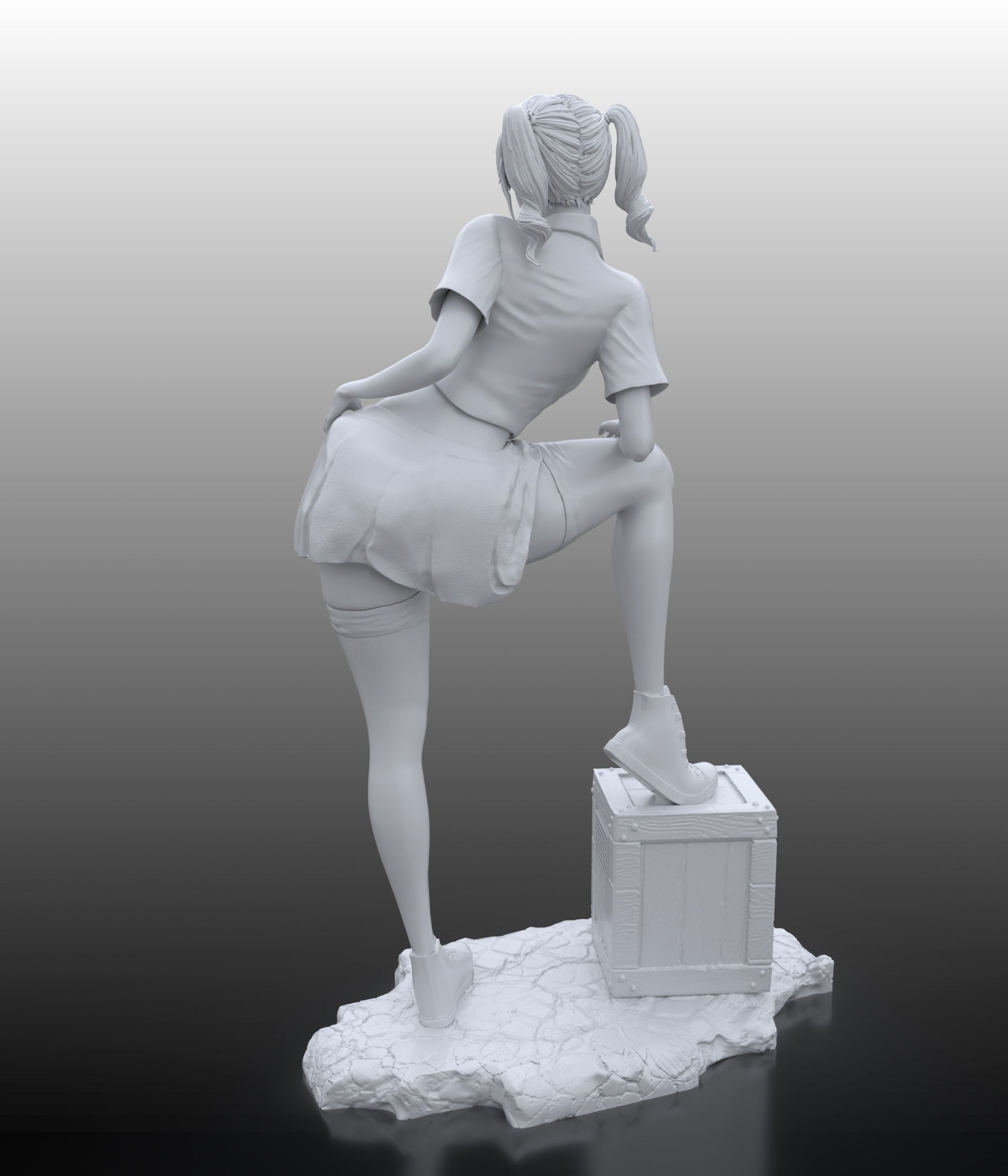 Pink Skirt 3D print model - Sweetie girl 3D print model_20