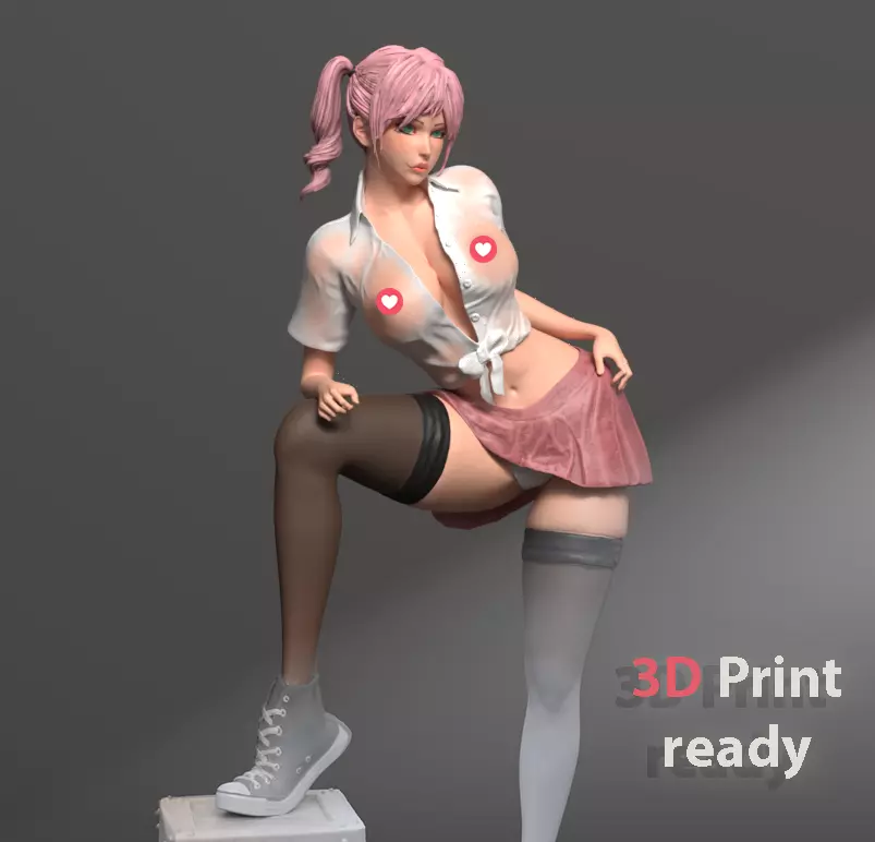 Pink Skirt 3D print model - Sweetie girl 3D print model_0