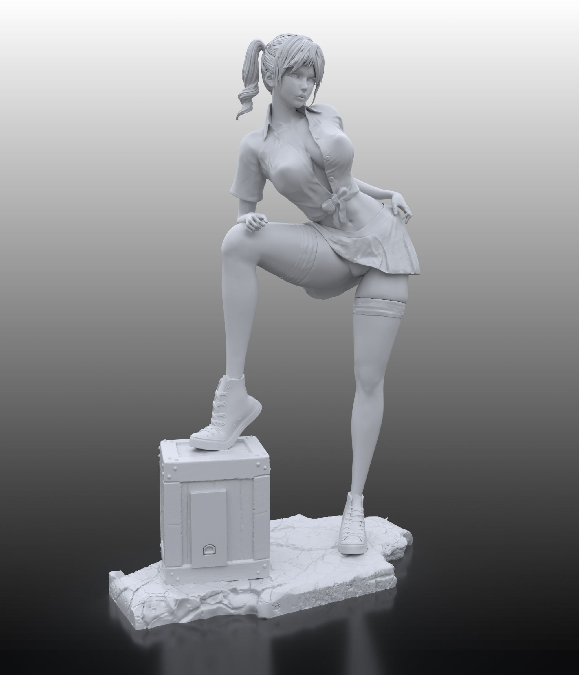 Pink Skirt 3D print model - Sweetie girl 3D print model_12