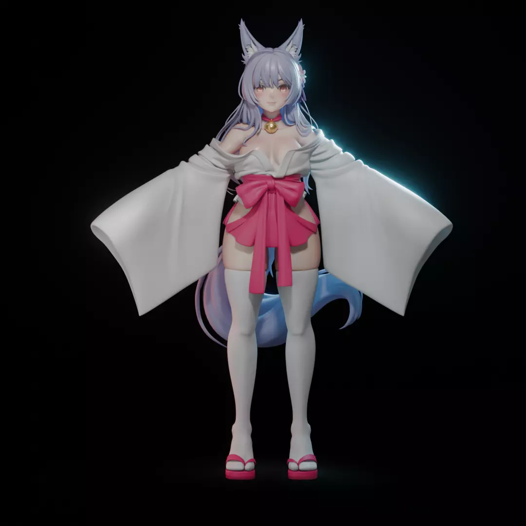 Miko WIP Tpose Blender Character 3D model_0