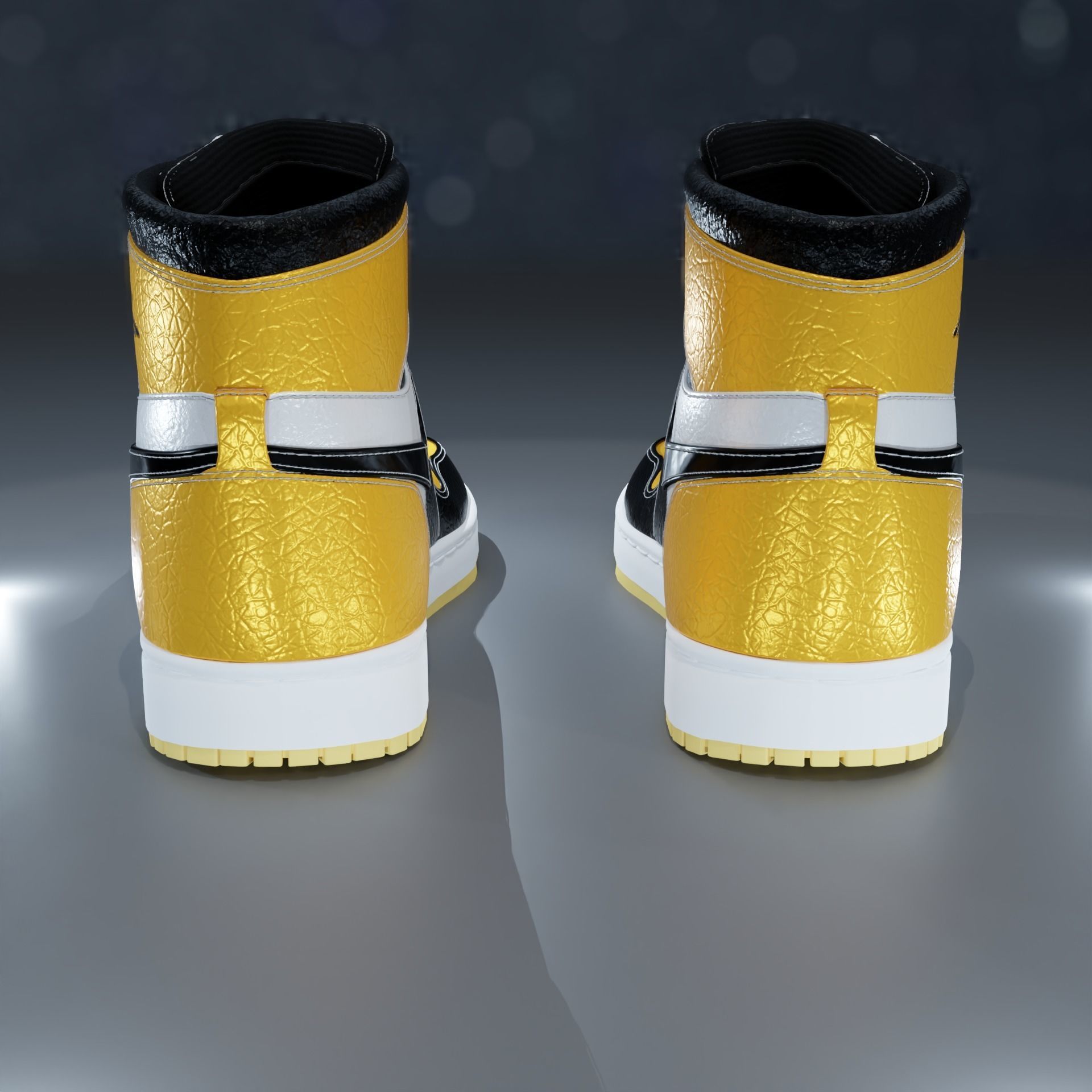 Nike Air Jordan 1 High OG Taxi 3D model_2