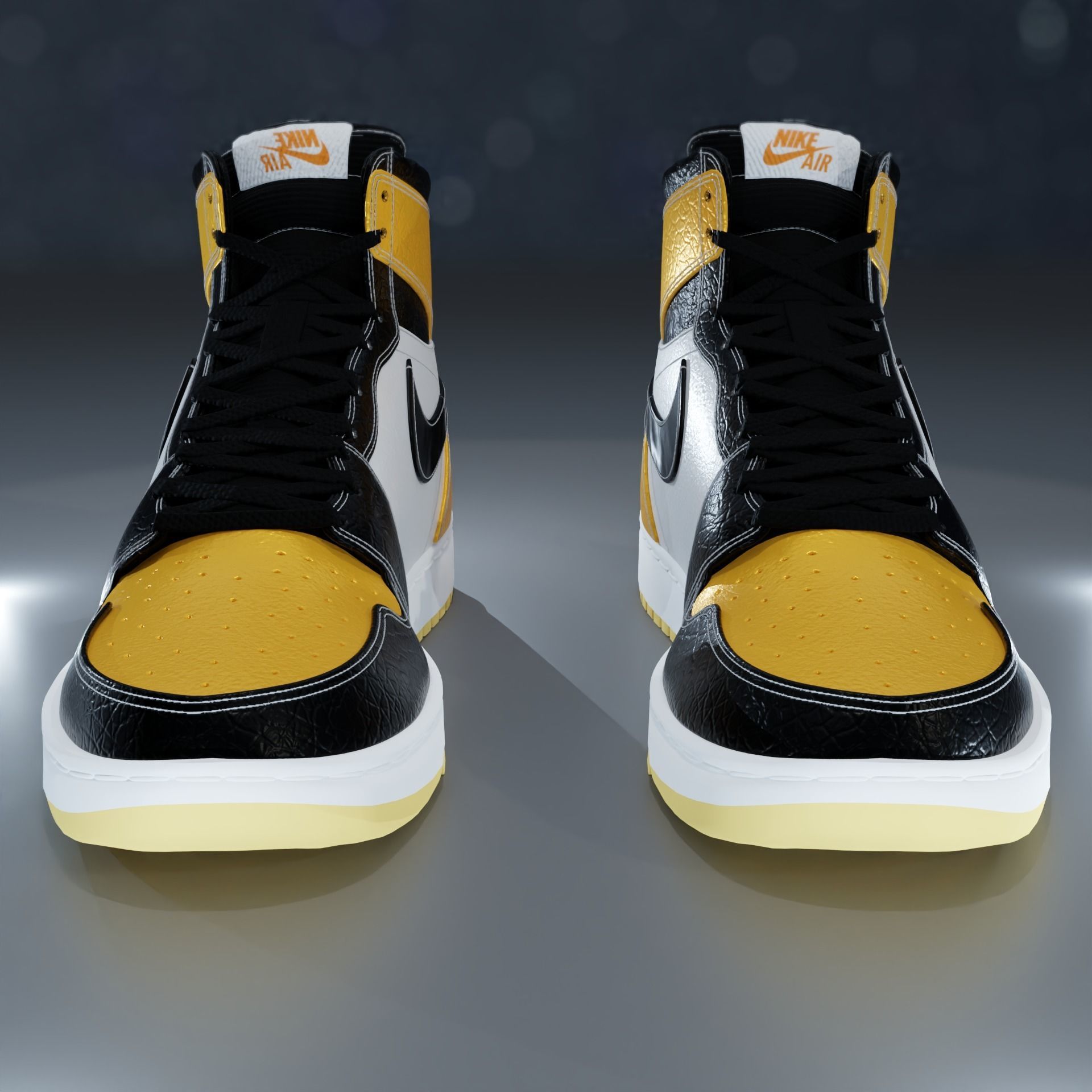 Nike Air Jordan 1 High OG Taxi 3D model_1