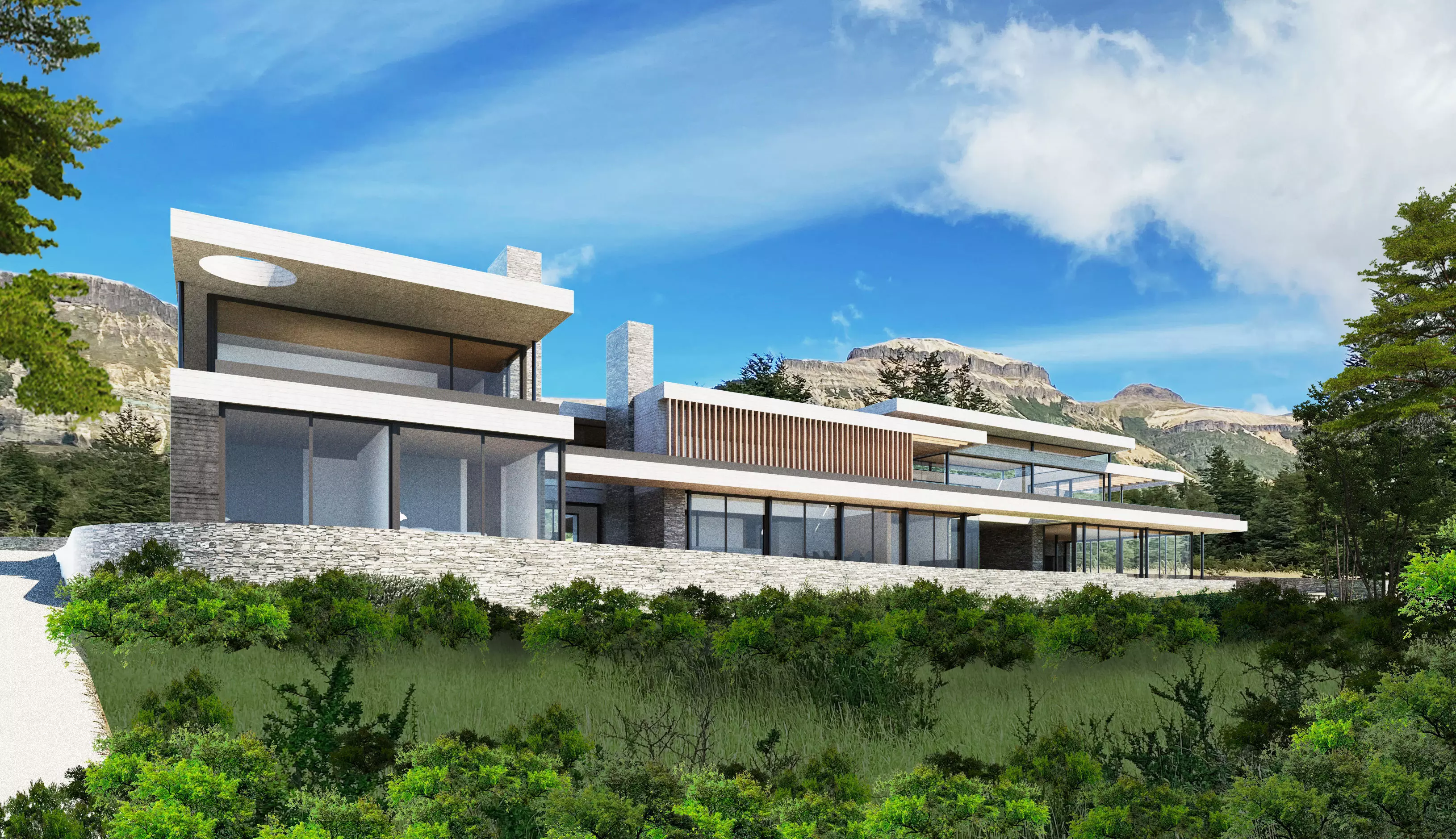 CY House Low-poly 3D model_0