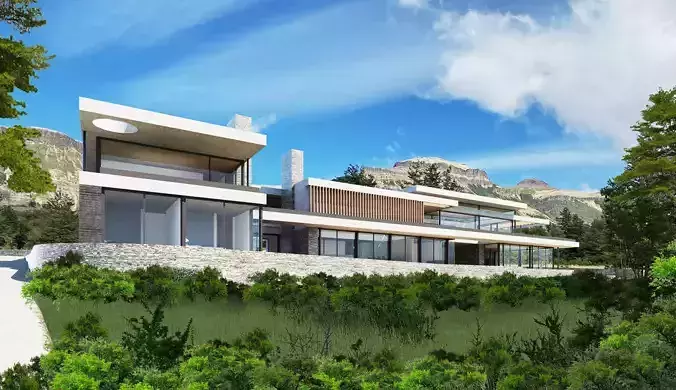 CY House Low-poly 3D model